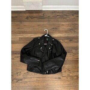 Wild Fable Black Faux Leather Jacket - Size 2XL